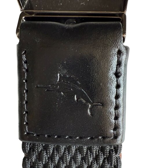 Tommy Bahama Leather Stretch Braided Reversible Belt Men's Small (32-36) Black - Picture 4 of 8